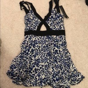 NWT Blue Cheetah Print Dress Size XS WYLDR